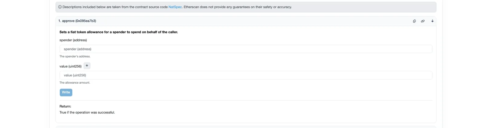 Approve CGT on Etherscan