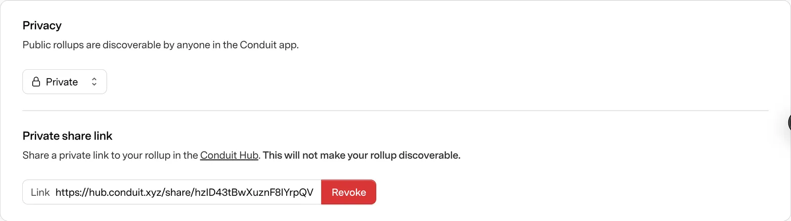 Revoke share link