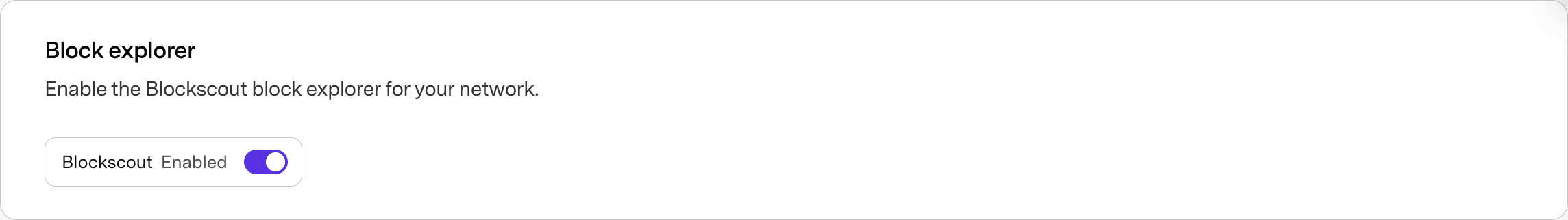 Disable Blockscout