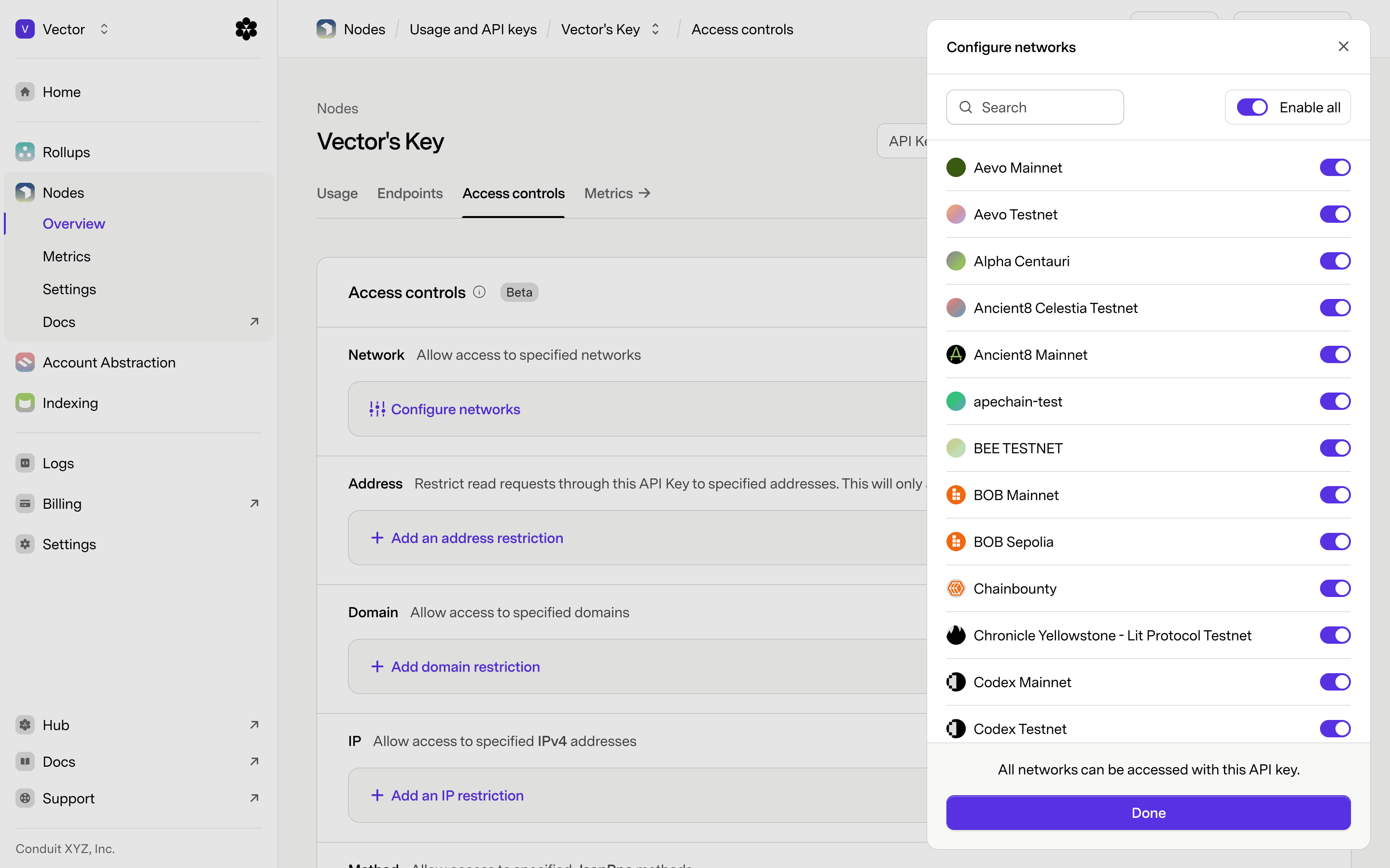 Access Network Sidebar